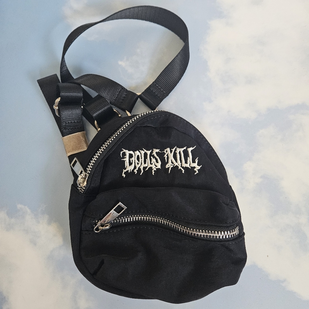 Black Dolls KILL Exclusive Extra Small Mini Backpack - Picture 4 of 12